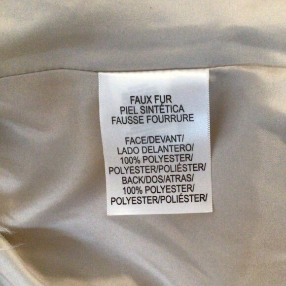 Lucky Brand Shaggy Cream Coat Sz XS - Picture 6 of 6